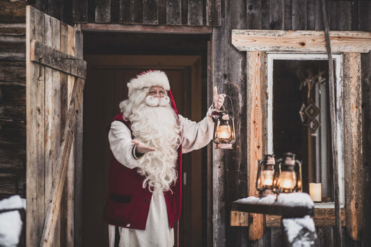 Moment with Santa - Santa Claus meeting at Santa's hidden hut in Äkäslompolo, Lapland, Finland
